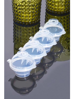 Mikasso Yuvarlak Sihirli Buz Kalıbı Buz Topu Dondurucu Buzluk Saklama ve Sunum Kabı Plastik