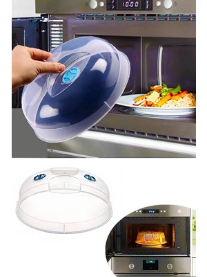 Mikasso Mikrodalga Fırın Koruma Kapağı Isıya Dayanıklı Fırın Içi Kapak (24 x 10 Cm) Plastik Beyaz