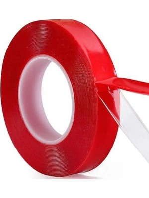 Mikasso Silikonlu Çift Taraflı Montaj Bandı 18MM x 2 mt Şeffaf