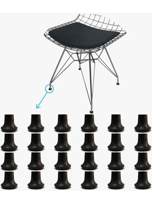 Mikasso Tel Sandalye Pabucu Çizme Model Siyah 10 mm (24 Adet) Turkuaz