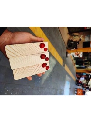 Mikasso 4 Adet Ahşap Kapı Stoperi, Kapı Tutucu, Kapı Altı Takozu, Kalp ve Uğur Böceği Kapı Durdurucu