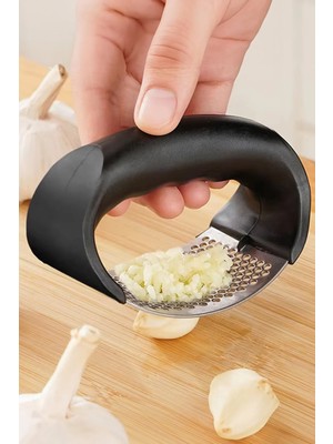 Mikasso Paslanmaz Çelik Sarımsak Ezici Havan Kolay Kullanım Sarımsak Öğütücü Rende Çelik