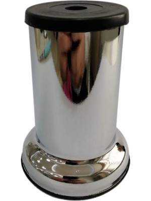 Mikasso Somunlu Kromajlı Metal Baza Ayağı M8 Ince Dişli 10 cm Kahverengi