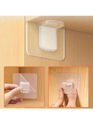 Mikasso Yapışkanlı Raf Köşe Tutucu Klips Seti Renkli