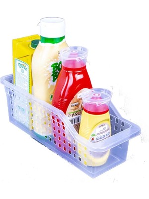 Mikasso Şeffaf Düzenleyici Sepet Organizer Buzdolabı Içi Mutfak Banyo Düzenleyici Sepet 3 Adet Plastik Tr