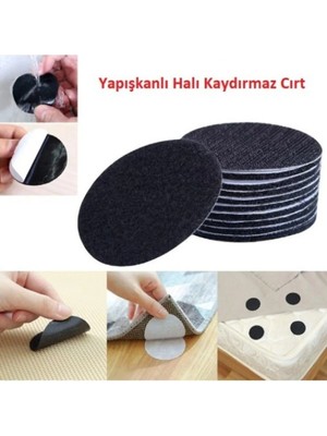 Mikasso 10 Adet Halı Kilim Nevresim Örtü Minder Sabitleyici Yapışkanlı Kaydırmaz Cırt Bant Seti