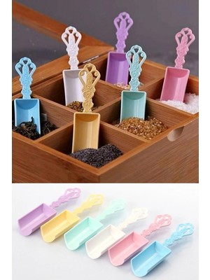 Mikasso 6lı Dekoratif Plastik Mini Baharat Küreği Seti Plastik