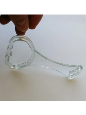 Mikasso Baza Tutma Kolu Şeffaf (Esnek Plastik) Gri