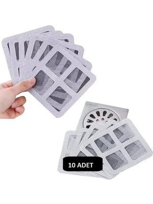 Mikasso 10 Lu Lavabo Süzgeci Banyo Gider Süzgeci Sineklik Tamir Kiti Telli Gider Saç Toplayıcı Alüminyum
