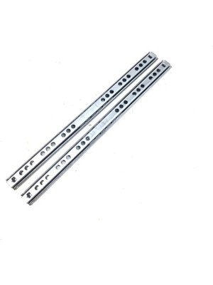 Mikasso 17 mm 34,2cm Gömme Ince Teleskopik Bilyeli Dolap Çekmece Rayı Gri