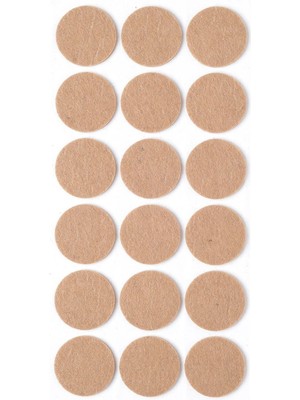 Mikasso 18 Adet Yapışkanlı Sandalye, Masa, Koltuk Altı Parke Koruma Keçesi, Yuvarlak, 3,5 cm Çok Renkli