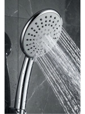 Mikasso 5 Fonksiyonlu Büyük Boy Su Tasarruflu Duş Başlığı - Tazyik Artırıcı Masaj Etkili Krom Mafsal Çok Ren