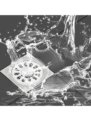 Mikasso Banyo Duş Gider Süzgeci 10 Adet Saç Küvet Drenajı Duş Tahliye Kapağı 10X10 cm Yapışkanlı