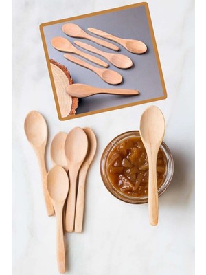 Mikasso Ahşap 6'lı Lüx Baharat Kaşığı 12 cm Ahşap Kahverengi