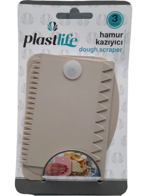 Mikasso 3'lü Plastik Hamur Kazıyıcı Hamur Kesici Plastik