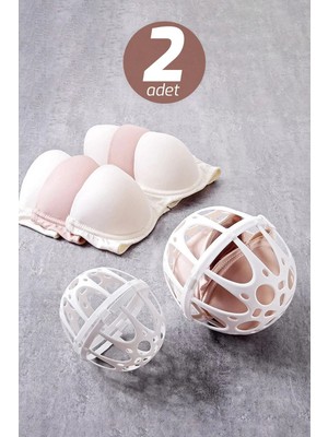 Mikasso 2 Adet Sütyen Koruyucu Yıkama Aparatı Yıkama Topu Plastik Çok Renkli