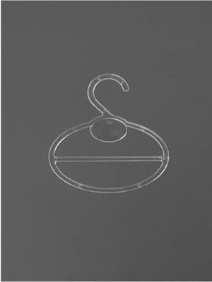 Mikasso Şal ve Eşarp Askısı Şeffaf Plastik Askı 25 Adet (19 Cm) Plastik Turuncu Tr