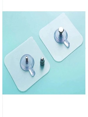 Mikasso 4'lü Süper Güçlü Çerçeve Askısı Pin Deisiz Vidalı Tırnak Kanca Yapışkanlı Muk Banyo Raf Tutucu Metal