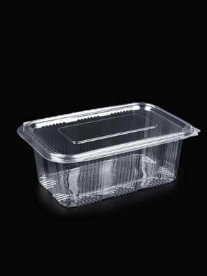 Mikasso 50 Adet Sızdırmaz Plastik Kullan At Tek Kullanımlık Saklama Kabı 1000 cc Şeffaf 17 x 12