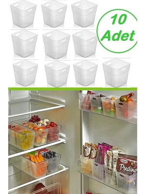 Mikasso 10 Adet Buzdolabı Kapak Içi Düzenleyici Organizer | Buzdolabı Içi Düzenleyici ve Banyo Organizeri Pl