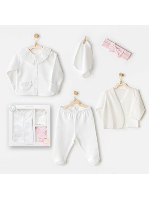 NessiWorld AC25650 Cuddly Bunny Bear 5'li Hastane Çıkışı Ecru Pink