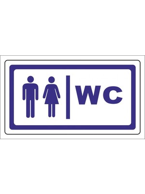 Mikasso Wc Yönlendirme Yazısı 3mm Dekota Arkası Çift Taraflı Bant Ile 20X30 23423F2412F3