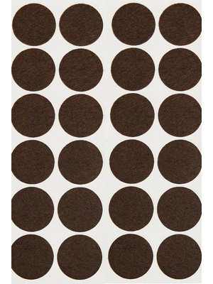 Mikasso Sandalye Mobilya Ayak Pedi 20MM Kaydırmaz Keçe (96'lı) Yapışkanlı Parke Zemin Koruyucu - Kahverengi