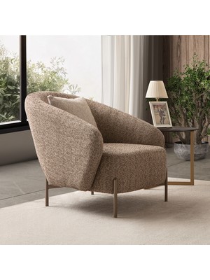 Edsy Home Mokka Berjer Kahverengi Tekli Koltuk