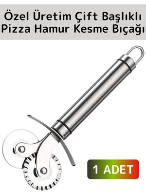 Mikasso Yüksek Kaliteli Uzun Ömürlü Çift Taraflı Pizza Hamur Kesme Doğrama Şekillendirme Dilimleme Bıçağı Çe