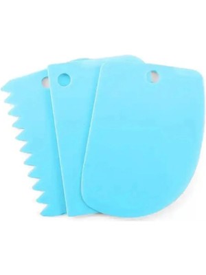 Mikasso Hamur Şekillendirici,kazıyıcı,kesici 3'lü Hamur Şekillendirici Yardımcı Set Plastik Cn Evet Gıda ile