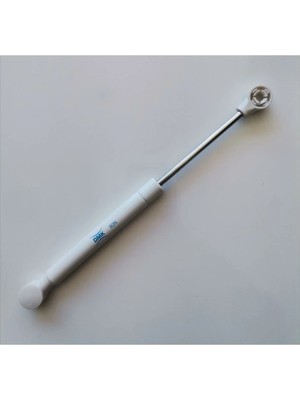 Mikasso Dolap Amortisörü Beyaz Gazlı Piston Kapak Hidroliği 27 cm 80N Gri