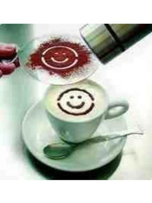 Mikasso Kahve Süsleme Şablonu Seti Farklı Desenli Plastik Aparat Plastik Çok Renkli