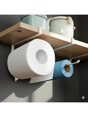 Mikasso Raf Altı Havlu Askılığı Beyaz Metal Beyaz Tr