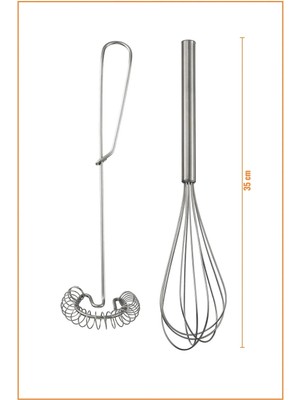 Mikasso Metal Çırpıcı Seti, 2 Parça Çelik 2 Cn Çelik