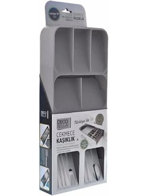 Mikasso 9 Bölmeli Çekmece Kaşıklık (Beyaz) Beyaz Plastik Beyaz