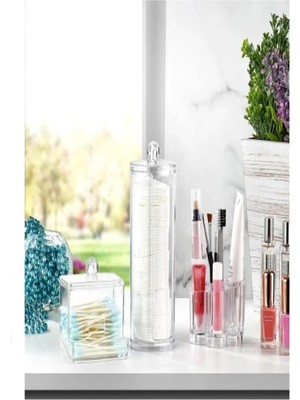 Mikasso 3'lü Makyaj Organizer Seti Ak - 504 Plastik Turkuaz