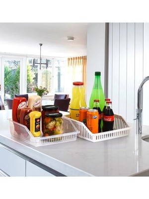 Mikasso Buzdolabı-Dolap Içi Düzenleyici-Organizer Plastik Beyaz