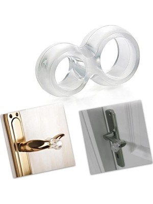 Mikasso Kapı Kolu Tutucu Şeffaf 10 Adet Silikon Durdurucu Pencere Tamponu