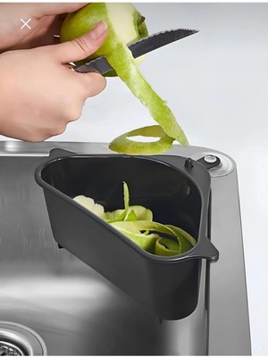 Mikasso Süzgeçli Mutfak Sepeti Asılı Lavabo Mutfak Banyo Düzenleyici Depolama Rafı Sepet Organizatörü Süzgeç