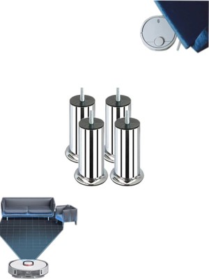 Mikasso 15 cm Baza Ayağı Koltuk Ayağı Kanepe Ayağı M8 Civatalı (Ince Diş) (4 Adet) 15CM-BAZA-AYAĞI-4LÜ Bej