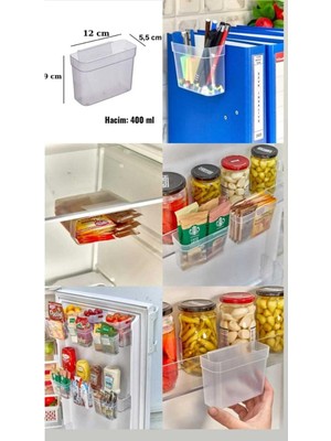 Mikasso 6 Adet Easybox, Çok Amaçlı Mini Asılabilir Kutu, Organizer, Mutfak, Banyo, Ofis, Araç Organizeri Pla