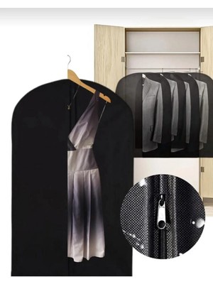 Mikasso 3 Lü Mini Elbise ve Ceket Kılıfı 60X100 Kumaş 160 x 60 Siyah