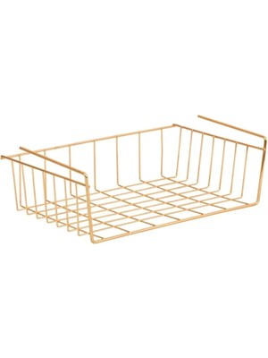 Mikasso Dolap Içi Düzenleme Kanguru Raf Gold Metal 45 x 40 Beyaz Tr