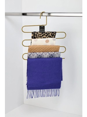 Mikasso Gold Dolap Içi 5 Katlı Pantolon Elbise, Şal, Eşarp, Askısı, Çoklu Gardrop Askılığı - Metal Paslanmaz