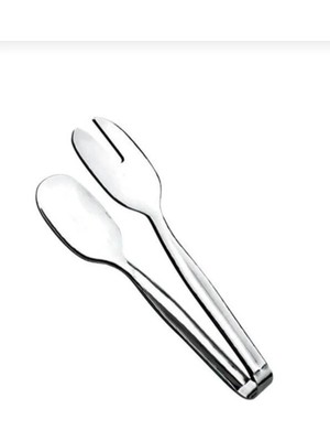 Mikasso Paslanmaz Çelik Salata Maşası Paslanmaz Çelik Metalik