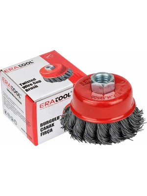 Mikasso Çanak Fırça Burmalı Gri Telli M14 Vidalı 65MM ERA10048