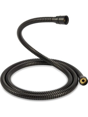 Mikasso Duş Hortumu Siyah 1.5 Metre Paslanmaz Çelik Duş Ara Bağlantı Hortumu Banyo Duş Bataryası Aksesuar Si