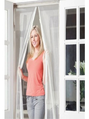 Mikasso Mıknatıslı Sineklik Kapı 90 x 210 cm Böcek Perdesi Balkon Kapısı Sinek Perdesi Metal
