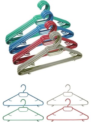 Mikasso Plastik Elbise Askısı 24 Adet Ekonomik Elbise Askılığı Askılık Etek Askısı Pantolon Askısı Plastik K