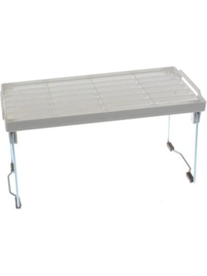 Mikasso Tezgah Üstü Mutfak Banyo Dolap Içi Düzenleyici Raf 14 x 30 cm Plastik Beyaz